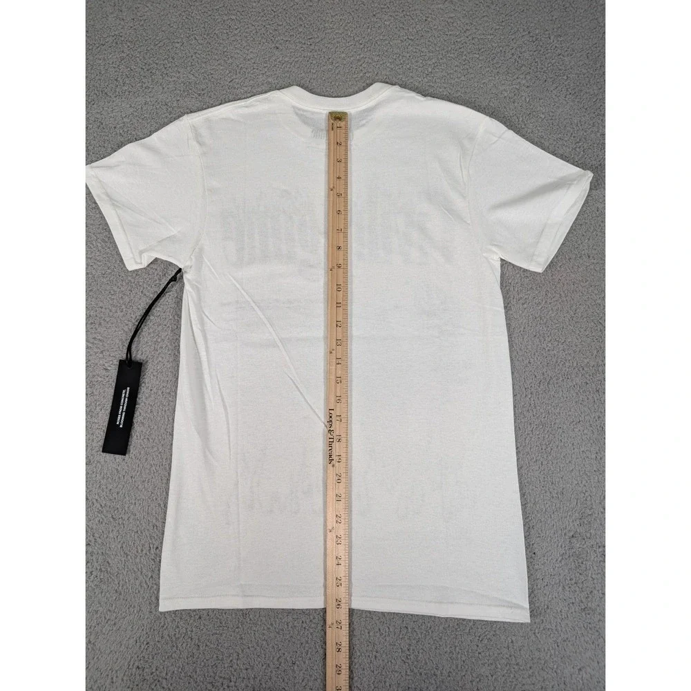 Civil Regime Roses From Concrete White Graphic T-Shirt Mens Small NWT